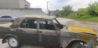 У Бердичеві в районі колонії №70 вночі згорів автомобіль дтп