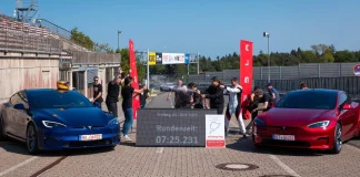 Tesla відновила серійний рекорд кола електромобілів на знаменитій гоночній трасі Нюрбургринг за допомогою нової моделі S Plaid, оснащеної пакетом Track. Tesla model s plaid