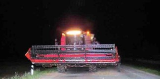 П’яний водій комбайна у Гришківцях пропонував правоохоронцям хабар Комбайн