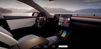 Tesla Model 3 Highland прямує до України Тесла салон
