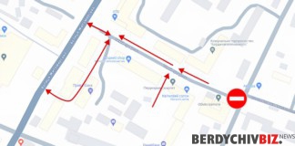 Перекриття руху та зміна місць збору ТПВ у Бердичеві Карта Бердичева, проїзд
