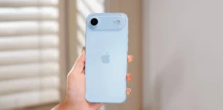 Нове відео iPhone 17 Air показує гарну модель-манекен небесно-блакитного кольору iPhone 17 Air показує гарну модель