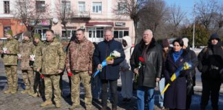 День пам’яті Героїв Небесної Сотні у Бердичеві Сергій Орлюк під час вшанування