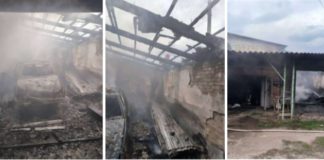 Пожежа в гаражному кооперативі Бердичева: вогонь повністю знищив Mercedes-Benz Пожежа у Бердичеві