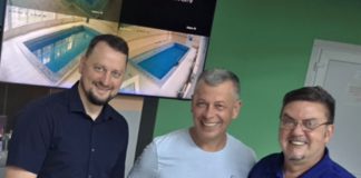 Міський басейн Бердичева розвиватиметься: буде підписано меморандум з Федерацією плавання Житомирщини Микола Крук, Богдан Коляда та Валерій Шелепа